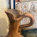 Primitive Animal Face Jug Clay pottery Folk art Head pitcher Sculpture.