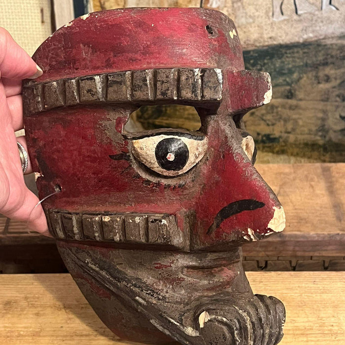 Primitive hand carved and handmade Mask (Online purchase only)