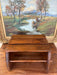 Rustic Vintage Handcrafted Oak Step Stool with Slatted Top and Curved Sides - Early 20th Century Wood Joinery