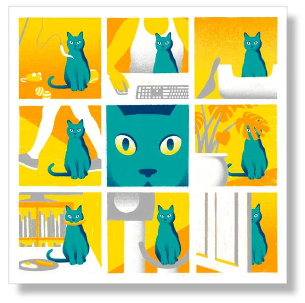 Cat Comic Print