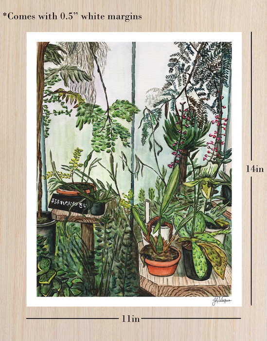 Japanese Greenhouse Plants Art Print