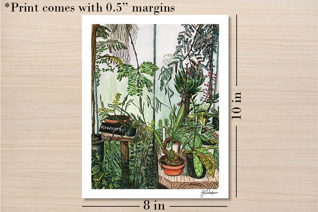 Japanese Greenhouse Plants Art Print