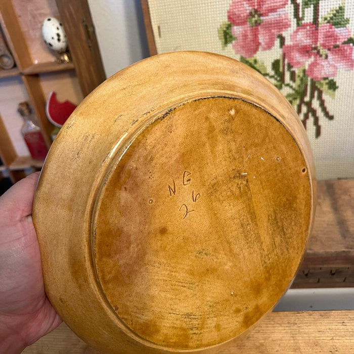 Signed Mid Century Modern Ceramic Vase With Water Drop Shaped Cutouts.(online purchase only)