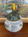 Signed Studio Pottery Ceramic Table Lamp with Crystalline Glaze and Moss Green Cap, Mid-20th Century Style