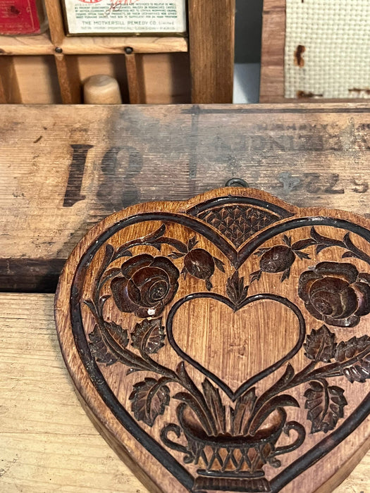 Springerle Butter Cookie Heart Stamp Press Mold