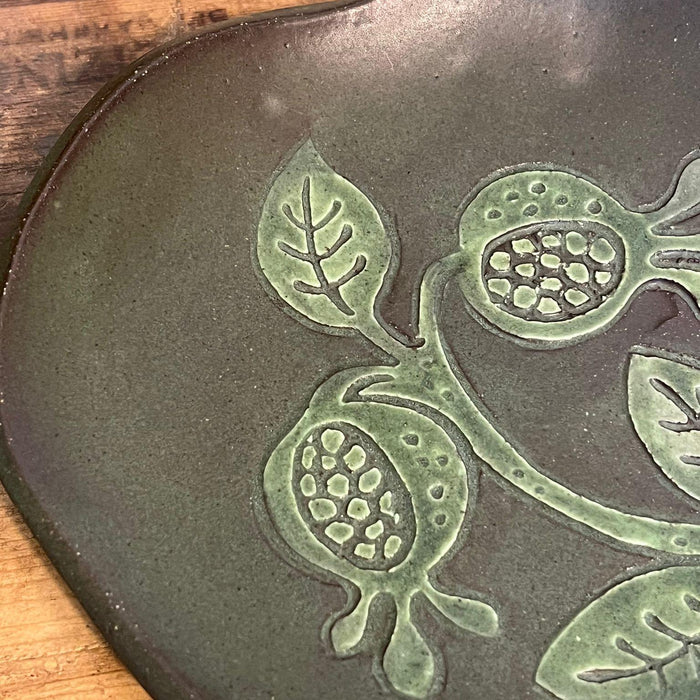 Stamped Mid Century Modern Style Floral Studio Pottery.(online purchase only)