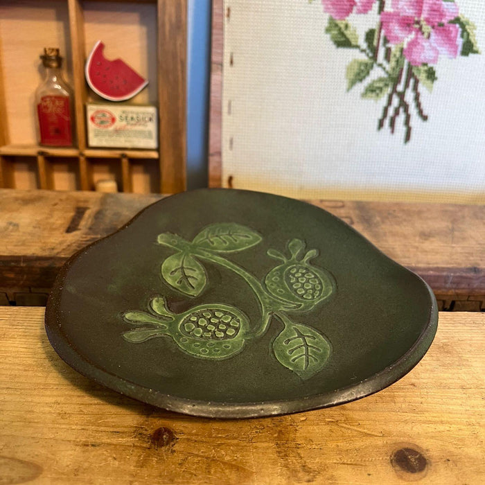 Stamped Mid Century Modern Style Floral Studio Pottery.(online purchase only)