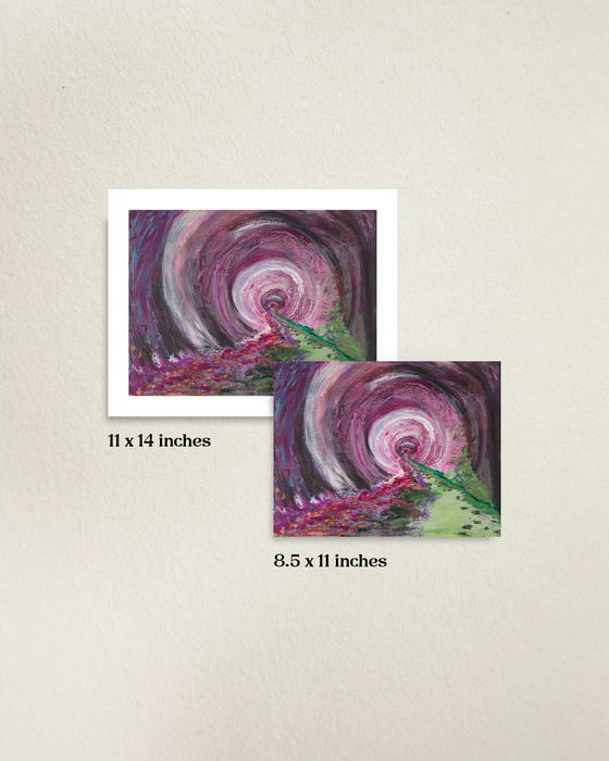 Tunnel of Fun - Limited Edition Fine Art Print - Colorful Abstract Artwork - Purple Decor for Home