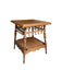 Victorian Aesthetic Movement Eastlake Style Oak Two Tier Parlor Table Stick and Ball Apron