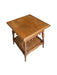 Victorian Aesthetic Movement Eastlake Style Oak Two Tier Parlor Table Stick and Ball Apron