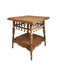 Victorian Aesthetic Movement Eastlake Style Oak Two Tier Parlor Table Stick and Ball Apron
