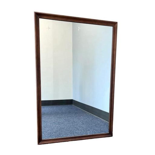 Vintage 1960s Broyhill Saga Mid Century Modern Mirror Etched Starburst Design Solid Walnut Frame