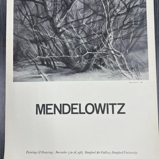 Vintage 1967 Poster of Mendelowitz Exhibition at Stanford University.
