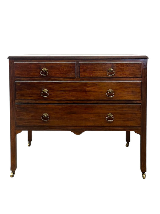 Vintage 4-Drawer Dresser with Dovetail Joinery and Casters- Uk Import
