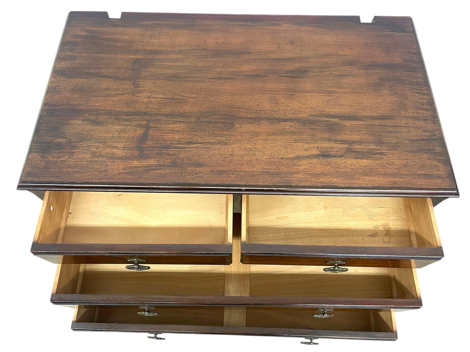 Vintage 4-Drawer Dresser with Dovetail Joinery and Casters- Uk Import