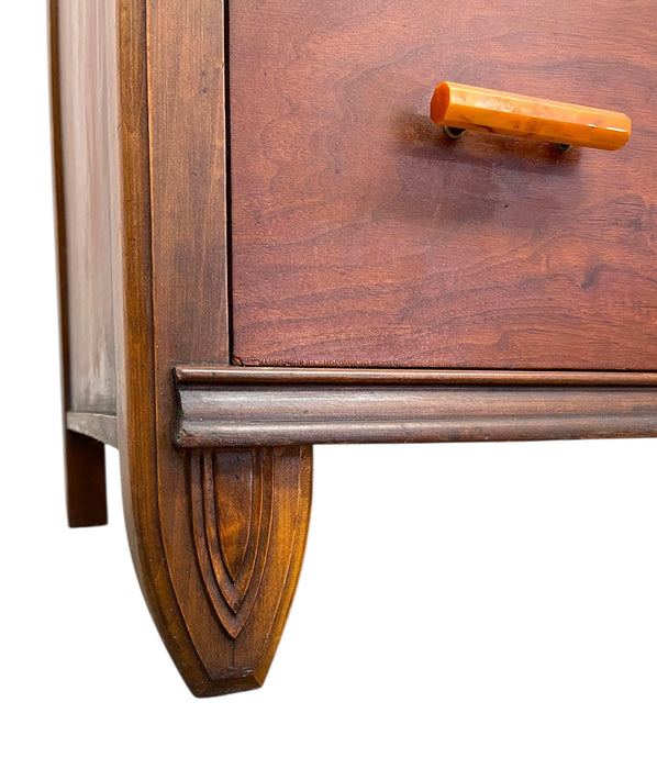 Vintage Art Deco Chest of Drawers with Bakelite Pulls by Crescent Furniture Co.