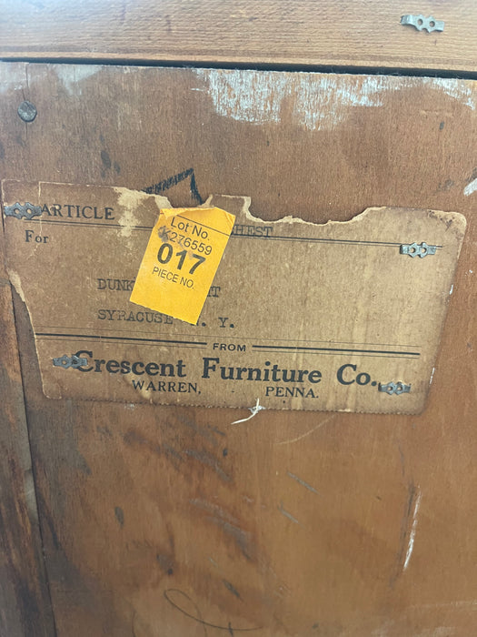 Vintage Art Deco Chest of Drawers with Bakelite Pulls by Crescent Furniture Co.
