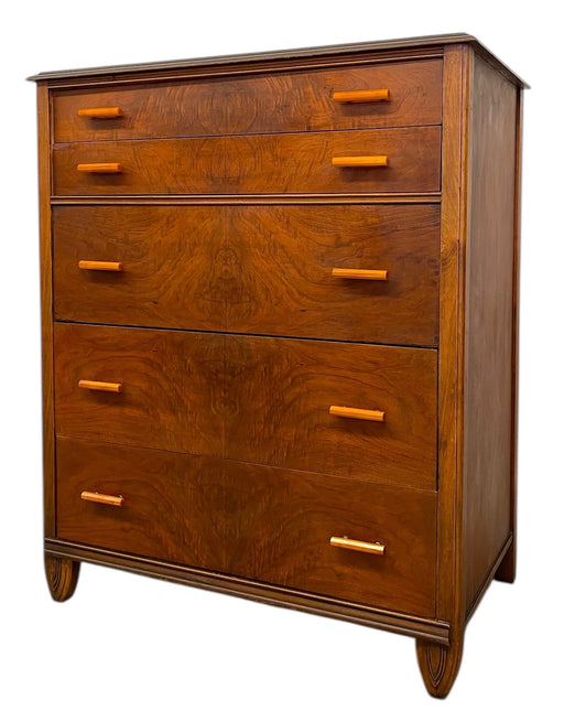Vintage Art Deco Chest of Drawers with Bakelite Pulls by Crescent Furniture Co.