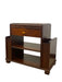 Vintage Art Deco End Table with Attached Dual Magazine Racks