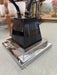 Vintage Art Deco & Frankart Style Glass Top Side Table with Black & Chrome Tone Nude Figures Sculptural Accent Table