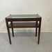 Vintage Art Deco Glass Top Wooden End Table. Uk Import.