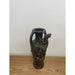 Vintage Art Nouveau Era Vase With Feminine Figurine Sculpture and Floral Motif.