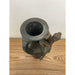 Vintage Art Nouveau Era Vase With Feminine Figurine Sculpture and Floral Motif.
