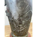 Vintage Art Nouveau Era Vase With Feminine Figurine Sculpture and Floral Motif.