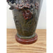 Vintage Art Nouveau Era Vase With Feminine Figurine Sculpture and Floral Motif.