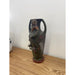 Vintage Art Nouveau Era Vase With Feminine Figurine Sculpture and Floral Motif.