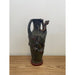 Vintage Art Nouveau Era Vase With Feminine Figurine Sculpture and Floral Motif.