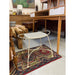 Vintage Atomic Shaped Off White Bench