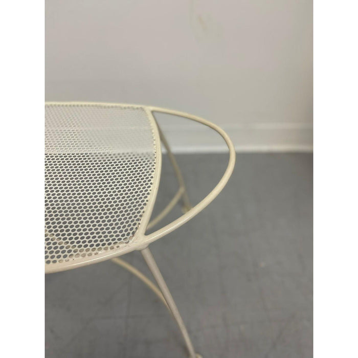 Vintage Atomic Shaped Off White Bench