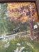 Vintage Autumn Landscape Oil Painting with Wagon by Evelyn Childress, Framed