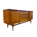Vintage Bassett Monterey Mid-Century Modern Walnut 9 Drawer Dresser with Rosewood ‘X’ Inlays by Leo Jiranek Circa 1963