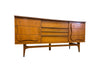 Vintage Bassett Monterey Mid-Century Modern Walnut 9 Drawer Dresser with Rosewood ‘X’ Inlays by Leo Jiranek Circa 1963