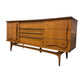 Vintage Bassett Monterey Mid-Century Modern Walnut 9 Drawer Dresser with Rosewood ‘X’ Inlays by Leo Jiranek Circa 1963