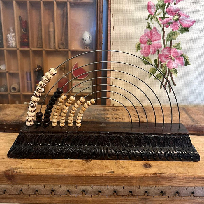 Vintage Beaded Rainbow Counting Device. Seven Rod Arc Abacus.(Online purchase only )