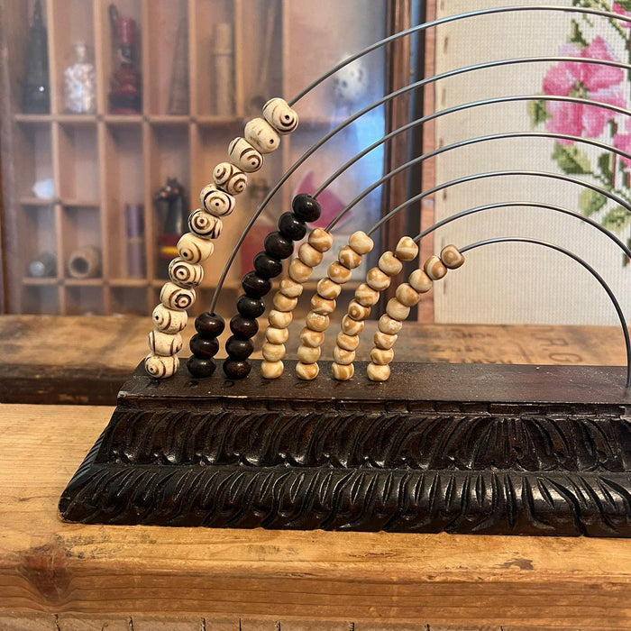 Vintage Beaded Rainbow Counting Device. Seven Rod Arc Abacus.(Online purchase only )