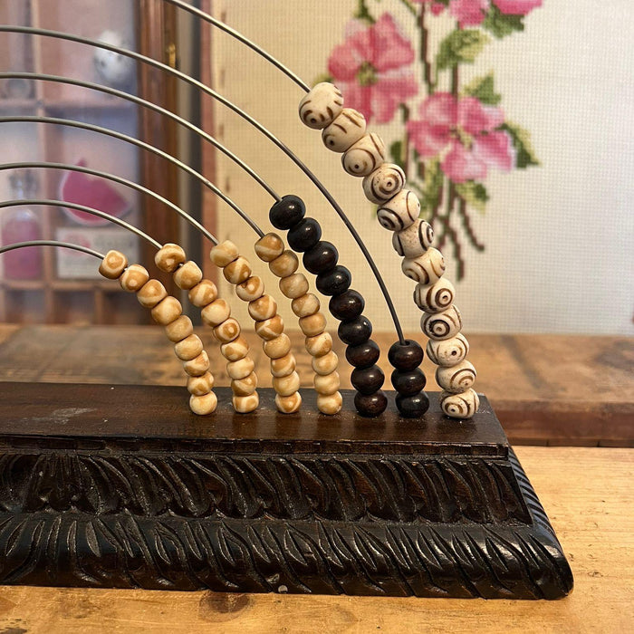 Vintage Beaded Rainbow Counting Device. Seven Rod Arc Abacus.(Online purchase only )