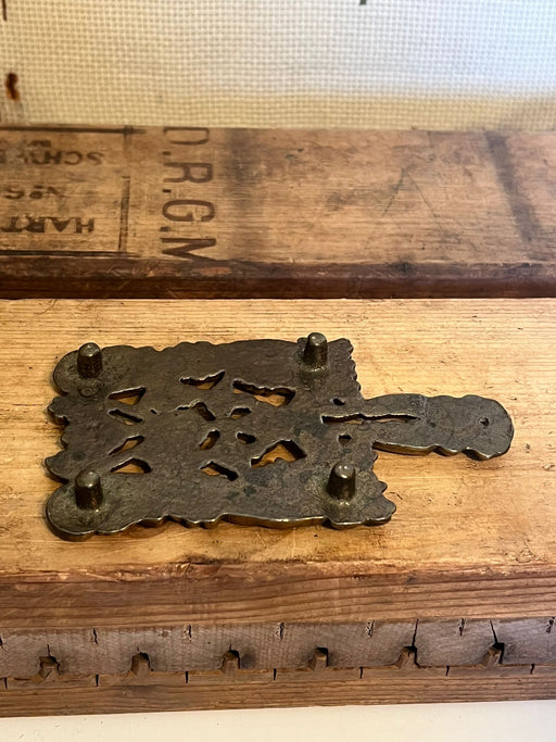 Vintage Brass Trivet long form handle
