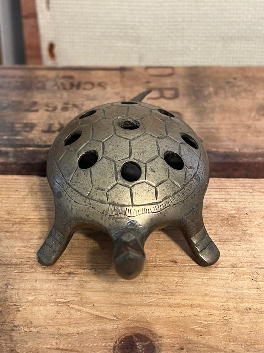 Vintage Brass Turtle with holes Figurine