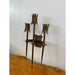 Vintage Brutalist Style Gilt Wall Sconce Candle Holder