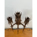 Vintage Brutalist Style Gilt Wall Sconce Candle Holder