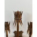 Vintage Brutalist Style Gilt Wall Sconce Candle Holder