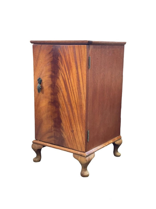 Vintage Cabinet Table with Burl Front