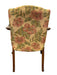 Vintage Carved Wood Floral Armchair - Upholstered Accent Chair with Cabriole Legs