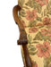 Vintage Carved Wood Floral Armchair - Upholstered Accent Chair with Cabriole Legs