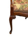 Vintage Carved Wood Floral Armchair - Upholstered Accent Chair with Cabriole Legs