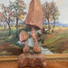 Vintage Carved Wood Mushroom Wall Hanging Decor.